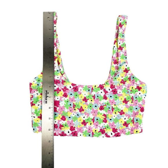 Zara Multi Floral Sleeveless Crop Tank Top Size Small - Picture 3 of 7